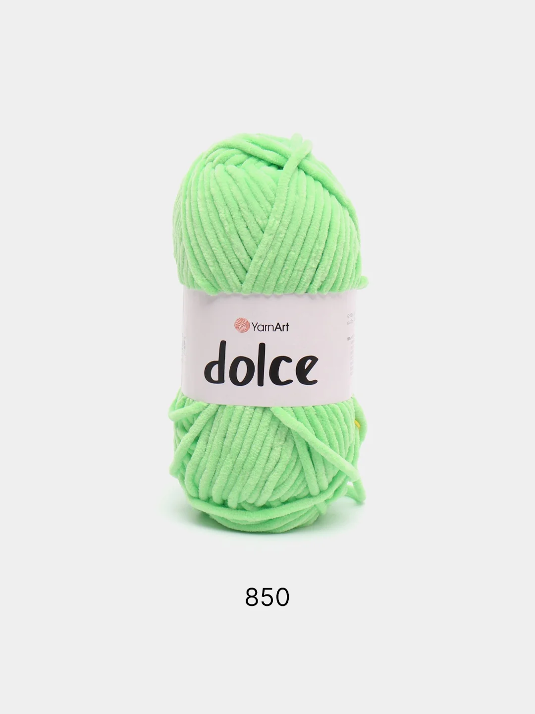 Лайм пряжа Плюшевая YarnArt Dolce 100% Микрополиэстер 100г 120м (Велюровая ЯрнАрт Долче)