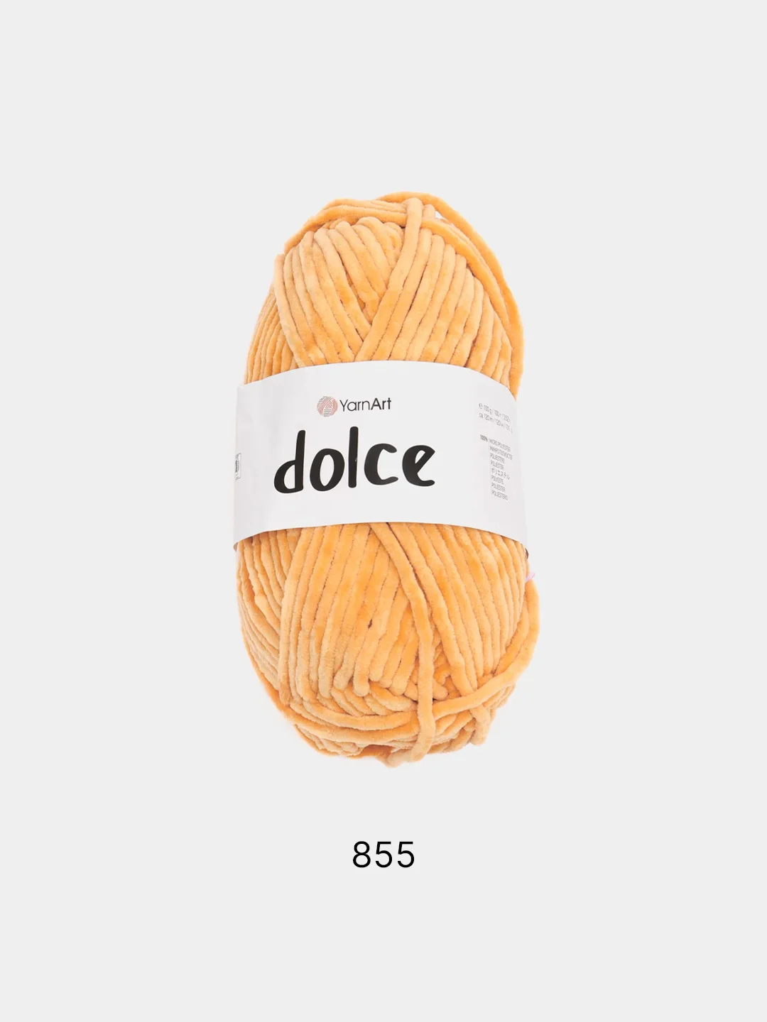 Пастельно-коралловый пряжа Плюшевая YarnArt Dolce 100% Микрополиэстер 100г 120м (Велюровая ЯрнАрт Долче)