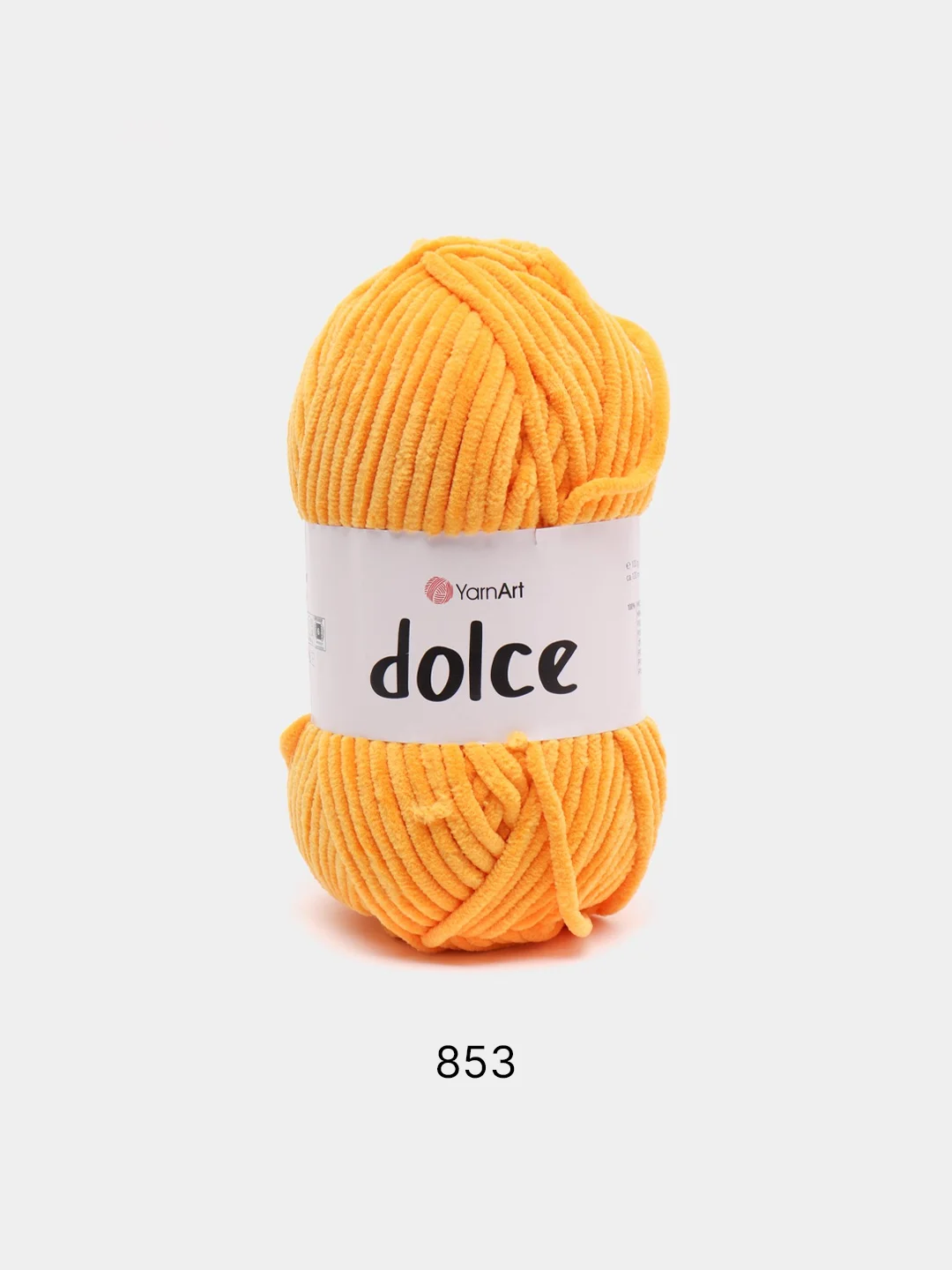 Светло-оранжевый пряжа Плюшевая YarnArt Dolce 100% Микрополиэстер 100г 120м (Велюровая ЯрнАрт Долче)