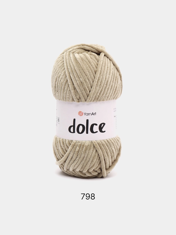 Пряжа Плюшевая YarnArt Dolce 100% Микрополиэстер 100г 120м (Велюровая ЯрнАрт Долче)