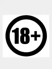 Черный наклейка на авто / машину / стекло "18+", 10 х 10 см
