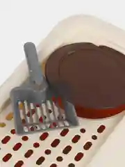 Карамельный туалет закрытый бокс с откидным верхом
