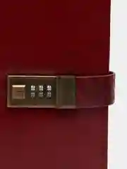 Бордовый блокнот на кольцах, ежедневник, журнал с кодовым замком, ретро стиль