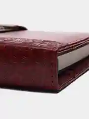 Бордовый блокнот на кольцах, ежедневник, журнал с кодовым замком, ретро стиль