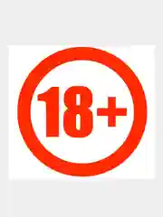 Алый наклейка на авто / машину / стекло "18+", 10 х 10 см