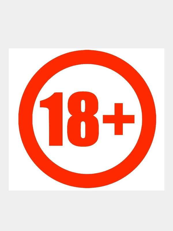 Наклейка на авто / машину / стекло "18+", 10 х 10 см