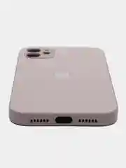 Серый меланж чехол силиконовый со стеклянной панелью на Iphone 11