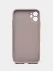 Серый меланж чехол силиконовый со стеклянной панелью на Iphone 11