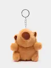 Коричневый брелок плюшевый капибара на сумку, мягкая игрушка капибара