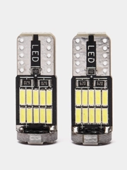 Светодиодные габаритные LED лампочки 2 шт лампы/огни/габаритки T10/W5W, белый цвет, 810Lm
