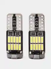 Светодиодные габаритные LED лампочки 2 шт лампы/огни/габаритки T10/W5W, белый цвет, 810Lm