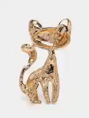 Красный брошь женская "Кошка"