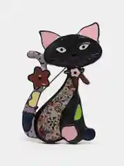 Серый брошь женская "Кошка"