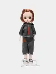 Тёмно-серый кукла шарнирная 30 см глаза 3D стиль анимэ