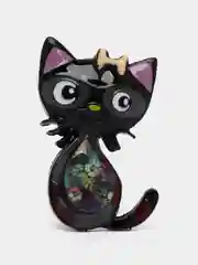 Угольный брошь женская "Кошка"