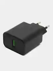 Черный блок питания USB QC3.0, быстрая зарядка (СЗУ)