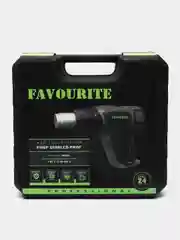 Фен технический FAVOURITE FHGP 2000LCD PROF,  2000Вт, 60/60-600С, 300-500л/мин, насадки