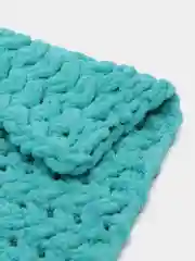 Бирюзовый плюшевый плед
