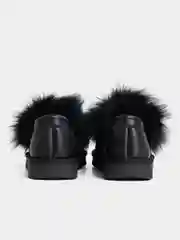 Черный туфли женские зимние из натуральной кожи