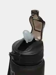 Черный бутылка для воды с трубочкой 1 литр