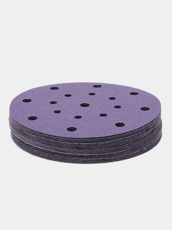 Круг абразивный шлифовальный "Purple Sandpaper" auto Р120 (150мм, 25шт)  EL-APS0120