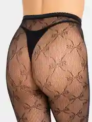 Зеленый колготки женские, с узорами