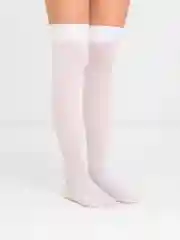 Белый чулки женские, гольфы выше колена, черные и белые