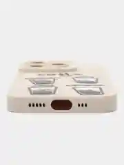 Бежевый меланж чехол для iPhone 11 12 13 14 15 Pro Max 7 8 XR X XS Plus mini с принтом айфон