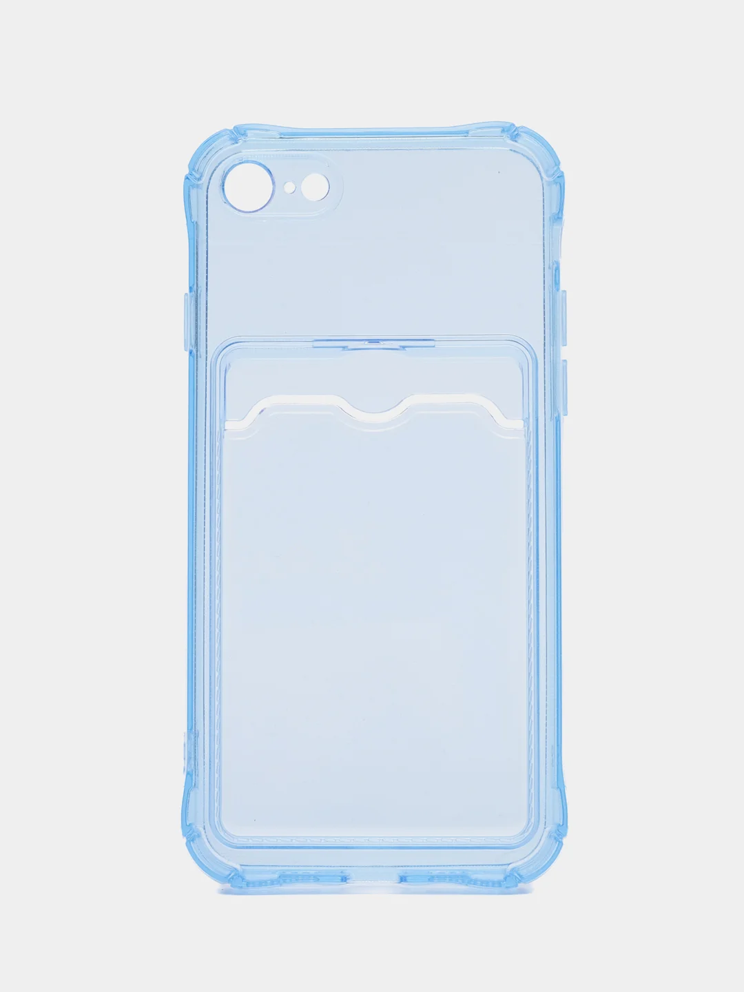 Небесно-голубой чехол с карманом для карт iPhone XR, 11, 12, 13, 14, 15, Pro, Pro Max, Plus, 7, 8, айфон