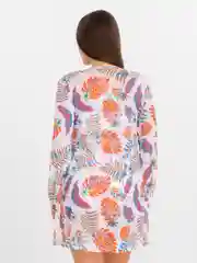 Белый купальник раздельный, с парео