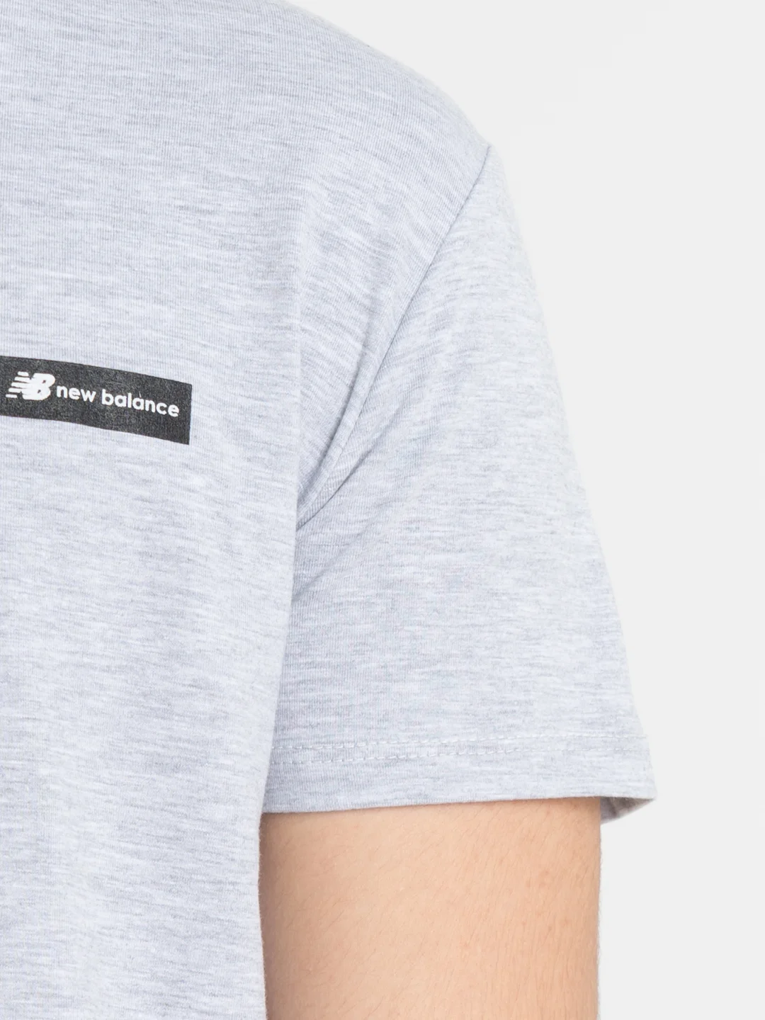 Серый меланж футболка с логотипом New Balance