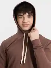 Коричневый худи мужское без флиса
