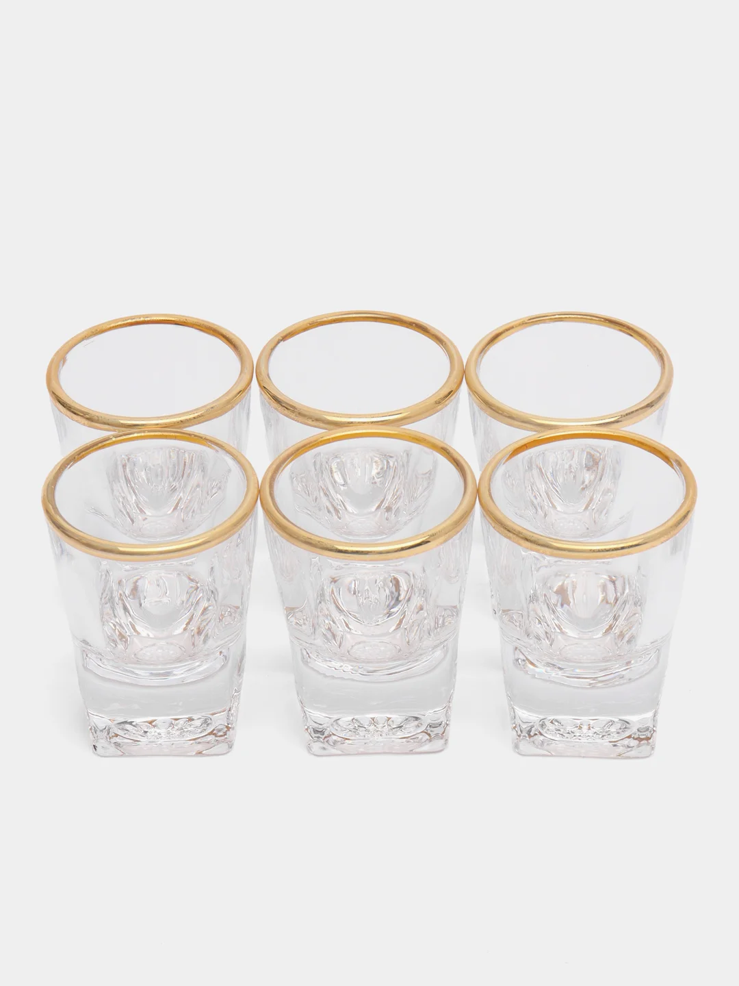 Золотой набор стопок "Drink" 6 шт 20 мл, 50 мл стекло