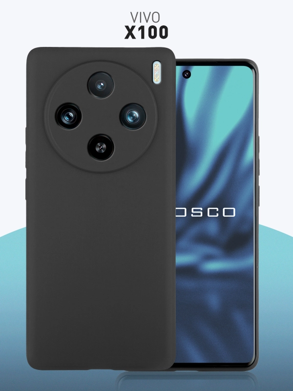 Чехол ROSCO для Vivo X100 силиконовый, тонкий, бортик вокруг камер