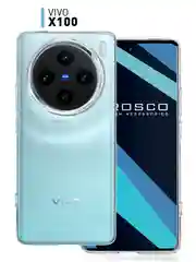 Чехол ROSCO для Vivo X100 силиконовый, тонкий, бортик вокруг камер
