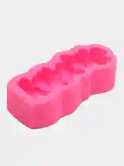 Розовый силиконовый молд  "Лепестки сердечки" для свечей