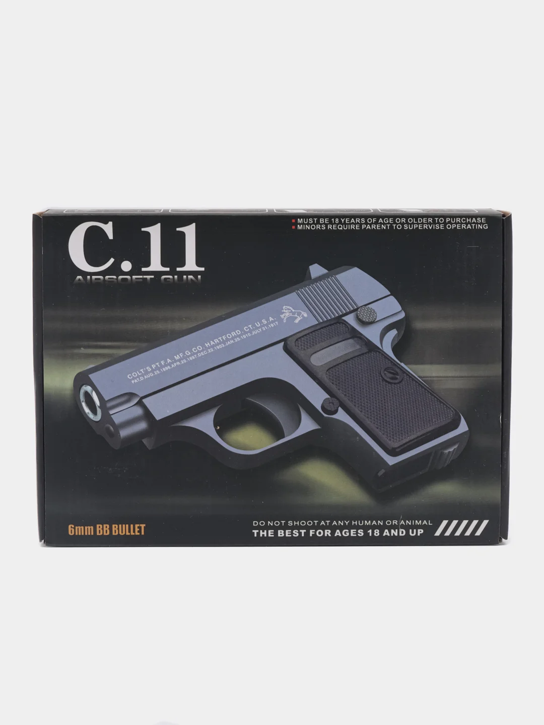 Хром пистолет пневматический Airsoft Gun С12, ТТ СССР, металлический