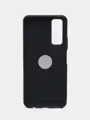 Черный чехол Huawei P Smart 2021 / Хуавей П Смарт 2021 силиконовый iFace магнитный с кольцом