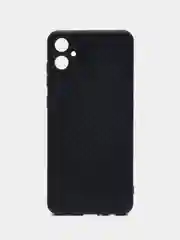 Черный чехол для Samsung Galaxy A05 / Самсунг Галакси А05, силиконовый, под карбон