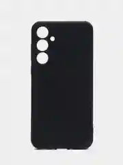 Черный чехол для Samsung Galaxy A35 / Самсунг Галакси А35, силиконовый, под карбон