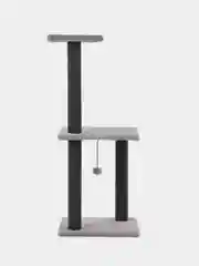 Серый когтеточка для кошек игровой комплекс с игрушкой, 40 х 40 х 100 см