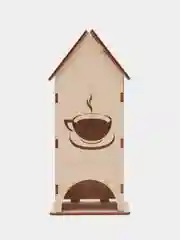 Бежевый меланж чайный домик деревянный из фанеры