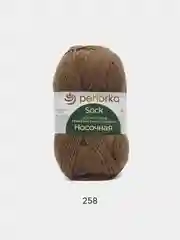 Золотистый хаки пряжа Пехорка Носочная 50% шерсть, 50% акрил 100г, 200м