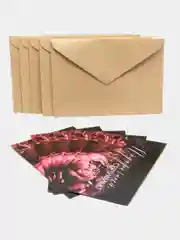 Алый подарочные набор сертификаты 5 и 10 шт на услуги/сумму/товар с конвертом/подарок