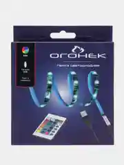 Лента RGB светодиодная 2 х 50 см, с пультом, для авто, ТВ, монитора, USB
