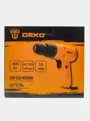 Шуруповерт сетевой с быстрозажимным патроном, сетевая дрель DEKO DKSD400W, 400Вт