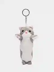 Серый мягкий брелок для ключей, сумки, рюкзака Кот-батон, Панда-батон, Гусь-обнимусь, Стч, Почита и др