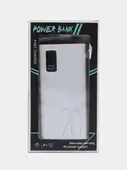Белый портативный внешний аккумулятор 20000 mAh (Powerbank) повербанк