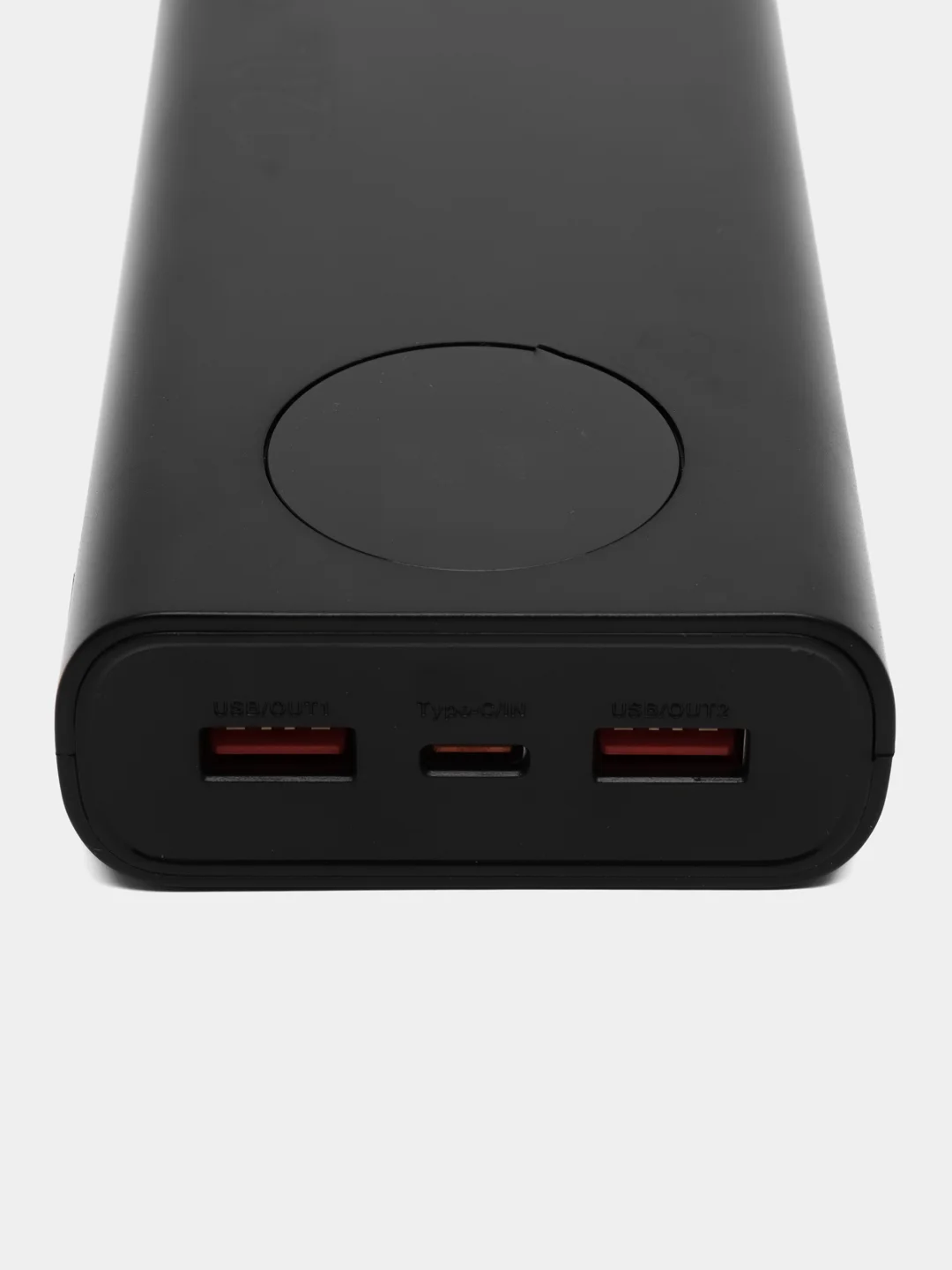 Черный портативный внешний аккумулятор 20000 mAh (Powerbank) повербанк