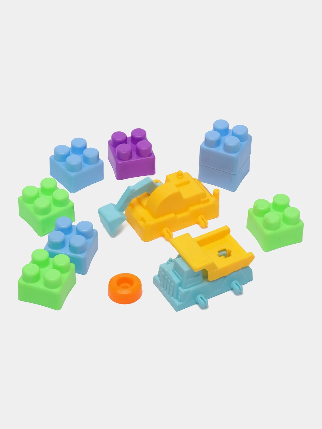 Желтый конструктор детский, блочный, обучающий, развивающий Block Builders